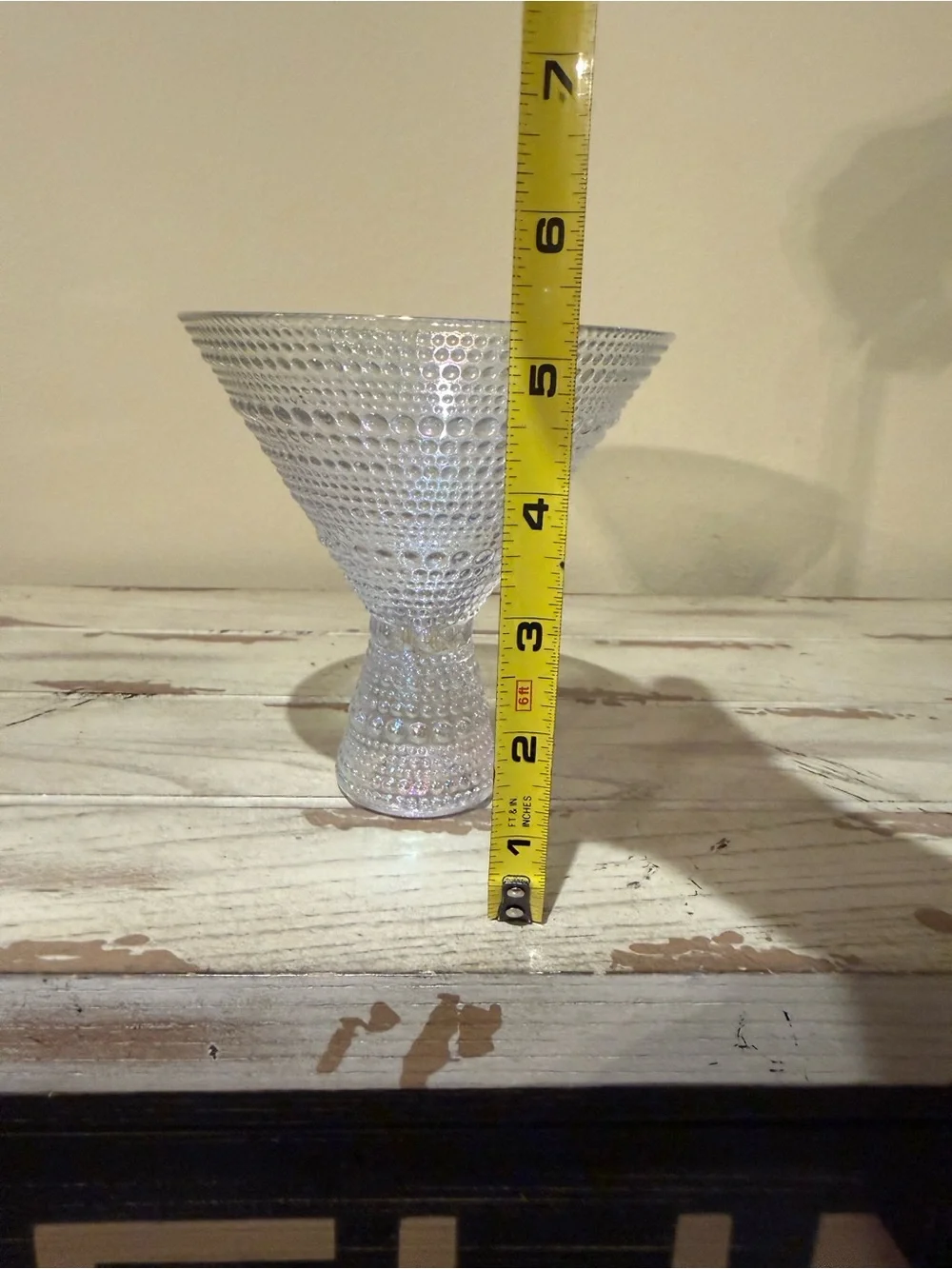 Fortessa Jupiter Iridescent Hobnail Glass Martini Cocktail Glass 11.5oz